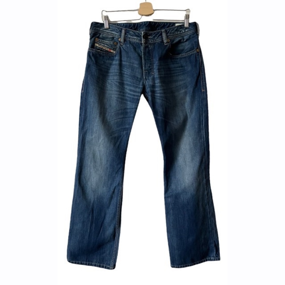 DIESEL Zatiny Distressed Blue Bootcut Jeans Men’s Size 33 x 30